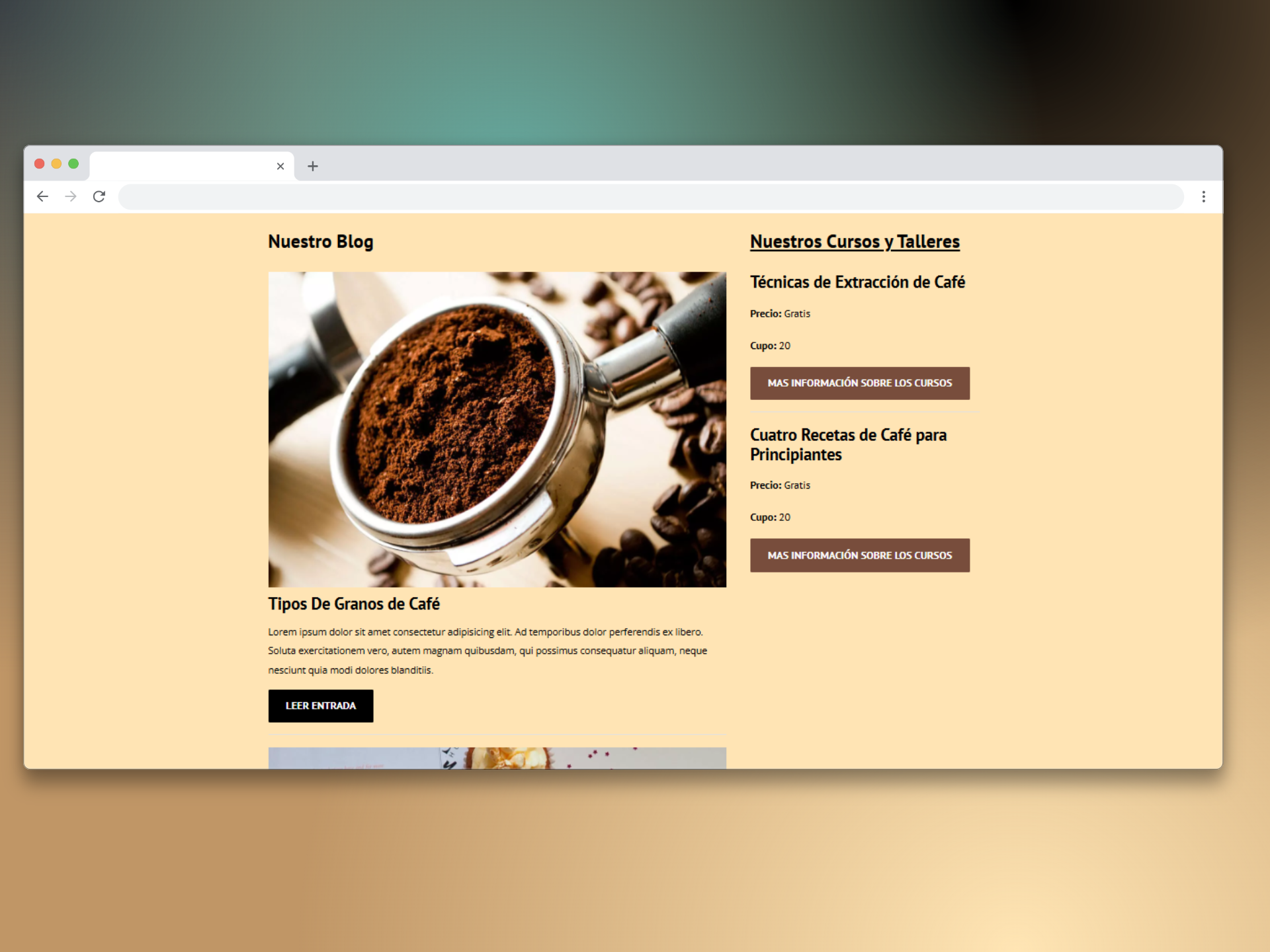 Coffee Blog Screenshot 3