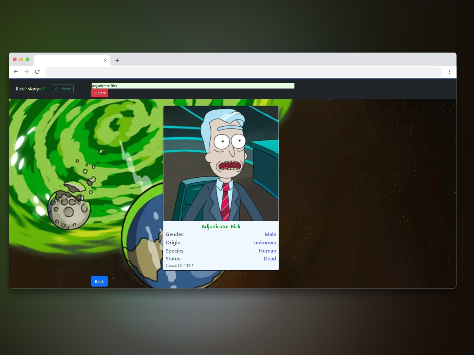 Rick & Morty Api Rest Screenshot 2